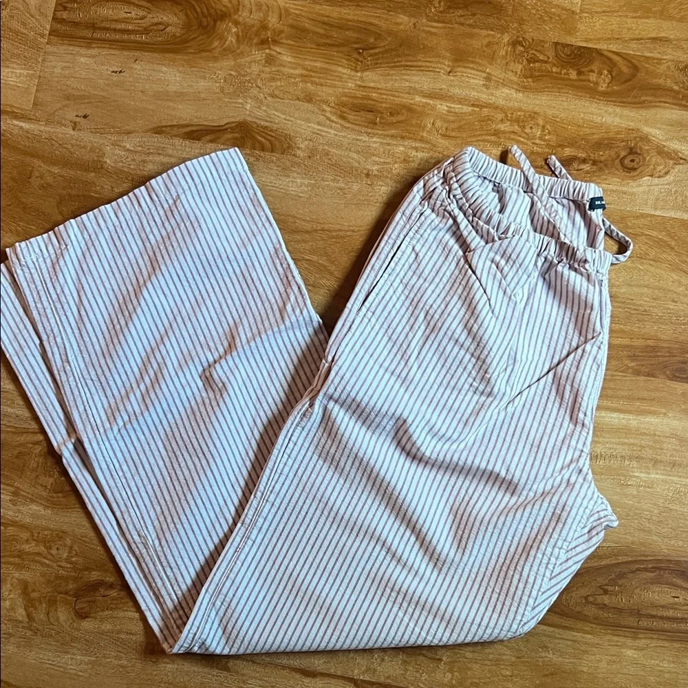 Brandy Melville Red and White Striped Pants - Picture 1 of 2